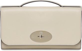 Mulberry Lily Clutch - Dames - Tassen - Beige - Maat: ONE Size Zijde