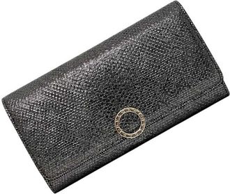 Bulgari Bvlgari Bvlgari Silver Leather Long Wallet (Bi-Fold) (Pre-Owned)