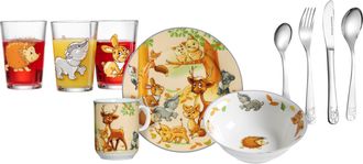 Ritzenhoff & Breker Kindergeschirr-Set »Waldtiere« mit Besteck und Trinkgläsern