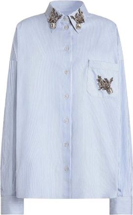 Dolce & Gabbana Camicia in popeline a righe - - Blouses & Shirts - Donna - Blu - S