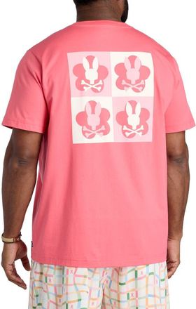 Psycho Bunny Big & Tall Aiden Graphic Tee in Sunkissed Coral at Nordstrom, Size 2X Big