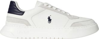 Polo Ralph Lauren Sneakers, male, White, 10 UK, White Leather Suede Sport Sneaker Shoes