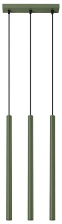 Sollux Lighting Design Pendellampe Pastelo 3-flammig (linear), Olivgr&uuml;n ARCHIVIERT