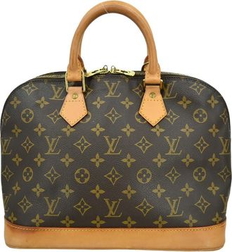 Louis Vuitton Alma Handbag Monogram Canvas Brown Canvas Handbag (Pre-Owned)