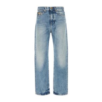 Versace Straight Jeans, male, Blue, Size: W34 Pencil Jeans