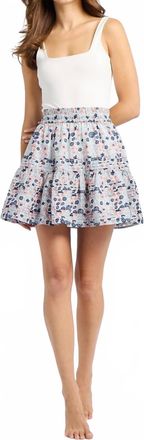 Mille Rowan Skirt In Navy Floral