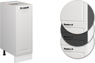 Vicco Armadio cucina dispensa alto R-Line, Bianco casa di campagna, 30 cm senza piano di lavoro Vicco