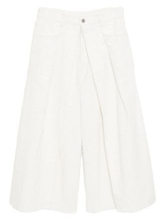 Songzio wide wrap crop tweed jeans - men - Cotton - 48 - White