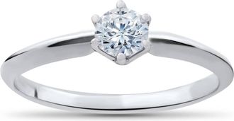 Pompeii3 1/4ct Solitaire Diamond Engagement Ring 14K White Gold Size Selectable