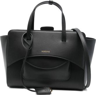 Hidesins Flap Medium Leather Tote-Donna