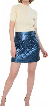 Julie Brown Dixie Metallic Skirt In Navy
