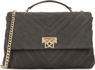 Kazar Tassen, Dames, Grijs, ONE Size, Suède, Grijze suède kettinghandtas