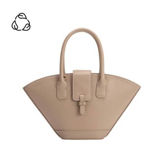 Melie Bianco Womens Violet Recycled Vegan Crossbody Bag In Nude