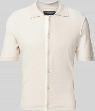 Marc O'Polo Regular Fit Strickjacke aus Baumwoll-Viskose-Mix mit Leinen-Anteil in Beige, Gr&ouml;&szlig;e XXL