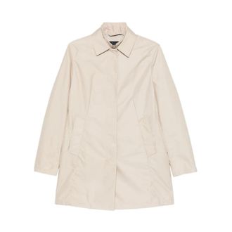Fay Single-Breasted Coats, female, Beige, Size: XL Single-Breasted Coat
