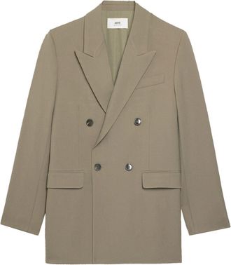 Ami double-breasted virgin-wool blazer - men - Virgin Wool - 48 - Neutrals