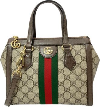 Gucci Ophidia Beige Gg Supreme Tote Bag (Pre-Owned)