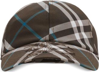 Burberry EKD checked baseball cap - unisex - Polyester - M - Brown