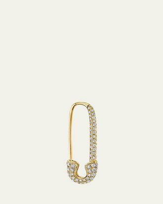 Anita Ko 18k Yellow Gold Diamond Safety Pin Earring, Single