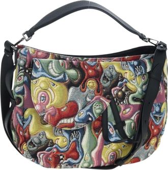 Dior Kenny Scharf Saddle Soft Jacquard Printed Canvas Multicolour Canvas Handbag (Pre-Owned)