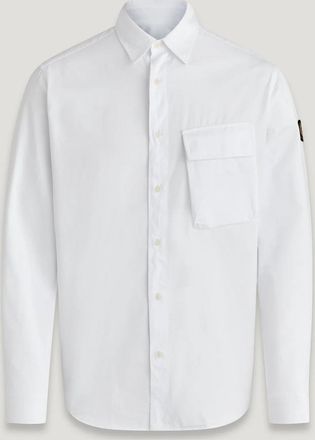 Belstaff Scale Shirt Mens Garment Dye Cotton White Size 2XL