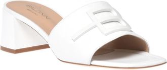 Baldinini Slipper in white calfskin - Dames - Muiltjes - Wit - 37 EU - Leer - Schoenen