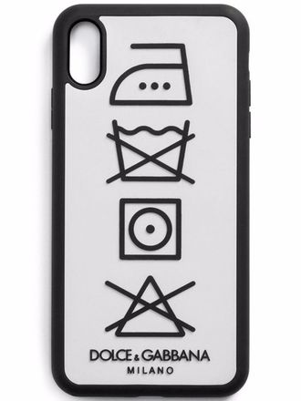 Dolce & Gabbana laundry-print iPhone XS MAX case - women - PVC/Polycarbonite/Thermoplastic Polyurethane (TPU) - One Size - White