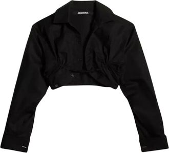 Jacquemus La Chemise Machou Shirt - Dames - Overhemden - Zwart - L - Katoen - Overhemden