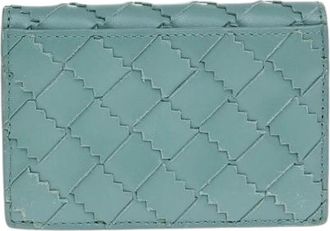 Bottega Veneta Pre-owned Wallets, female, Blue, Size: ONE SIZE Pre-owned Leather Wallet