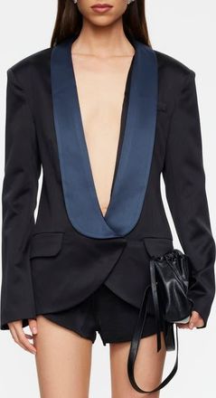 Lioness Sylvie Shawl Collar Blazer in Midnight at Nordstrom, Size X-Large