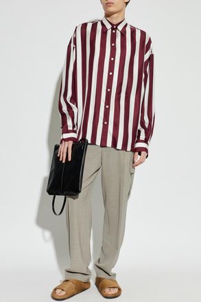 Dolce & Gabbana Silk Shirt, Mens, Burgundy