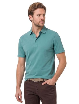 Brax Brax poloshirt turquoise katoen polyester