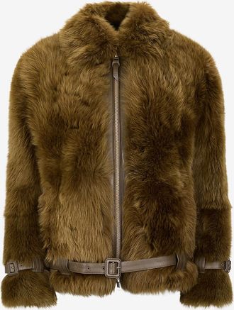 Tom Ford Blouson aus Shearling und Nappaleder