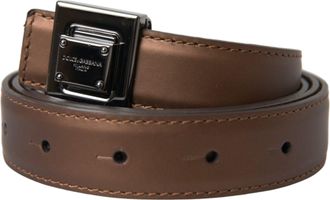 Dolce & Gabbana Womens Leather Belt Modelnull - Brown - Size 85 cm