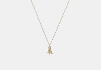 Coach 14 K Gold Rexy Pendant Necklace