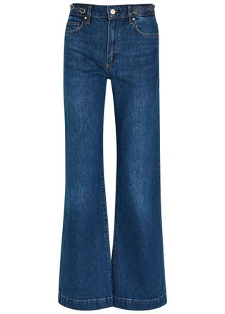 Paige Leenah Slim Wide-leg Jeans - Navy - 27 (W27 / UK8-10 / S)