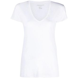Majestic Filatures Scoop Neck Linen-blend T-shirt