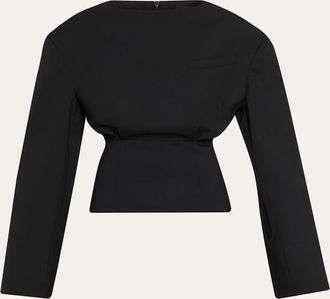 A.W.A.K.E. Round-Neck Tailored Top