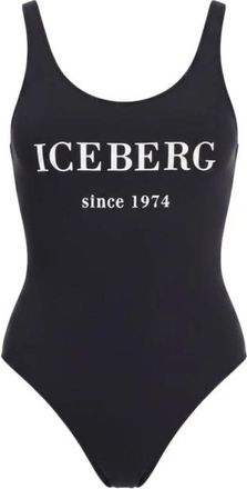 Iceberg Body One Piece - Dames - Badpakken - Zwart - M - Leer - Badmode