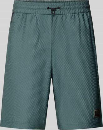 Emporio Armani Regular Fit Shorts mit Strukturmuster in Gruen, Gr&ouml;&szlig;e M