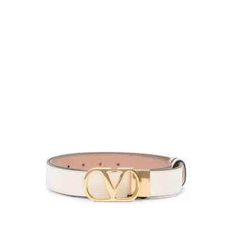 Valentino Garavani VLogo Signature Belt - female - Valentino Garavani - Belts - Beige - 80 CM - Accessories