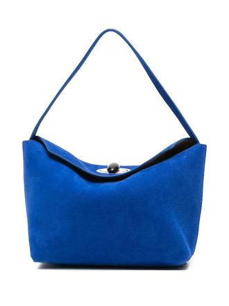 CHRISTOPHER ESBER mini turn-lock suede tote bag - women - Goat Skin/Brass/Calf Leather - One Size - Blue