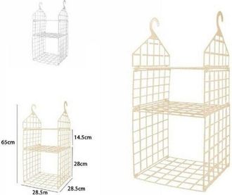 Trade Shop Trade Shop - Organizer Per Armadio 3 Ripiani Con Ganci Grucce Salvaspazio 65x28.5x28.5cm 70944