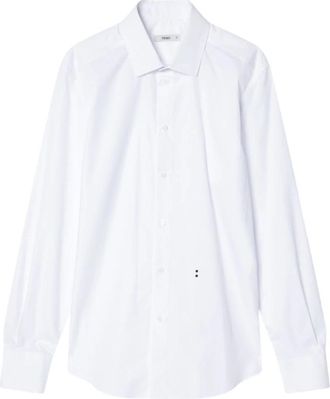 Fendi Shirt - Heren - Zakelijke Overhemden - Wit - L - Katoen - Overhemden