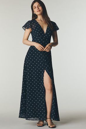 Hutch Nia Short-Sleeve V-Neck Maxi Dress