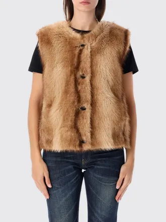 Urban Code Gilet corto reversibile in pelliccia sintetica con motivo astratto
