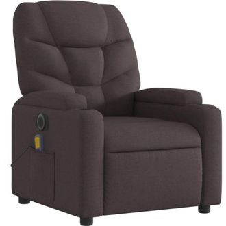 vidaXL Vidaxl - Sill&oacute;n Reclinable De Masaje El&eacute;ctrico Tela Marr&oacute;n Oscuro