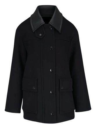 Akris snap-fastening pocket coat - Black
