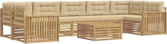 vidaXL Conjunto De Sof&aacute;s De Exterior 8 Uds. Y Beige Vidaxl