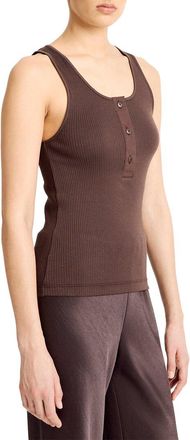 Vince Mixed Media Henley Shirt